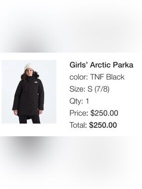 The North Face Girls' Black Puffer Jacket